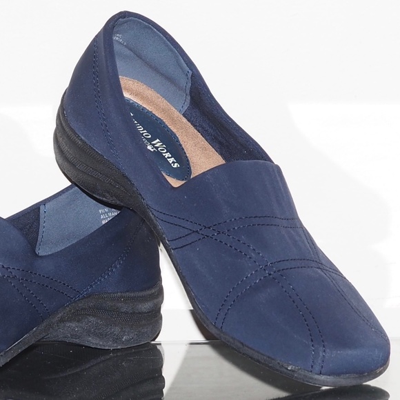 Navy Blue Nautical Slip On Boat Shoe Driving Mocs - Picture 2 of 6